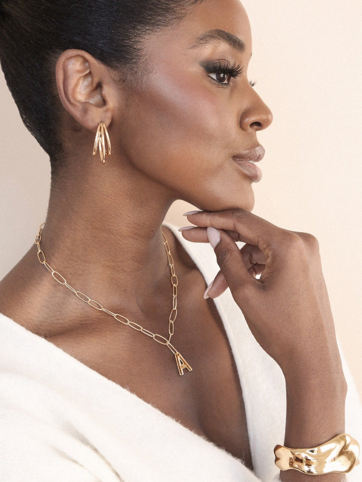 Helena Hoop Earrings - 18k Gold Plated | Ettika