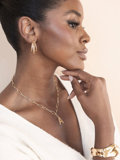 Helena Hoop Earrings - 18k Gold Plated | Ettika