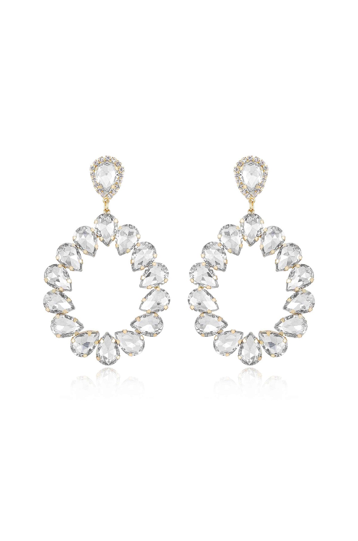 Ring It In Crystal Earrings - Clear Crystals | Ettika
