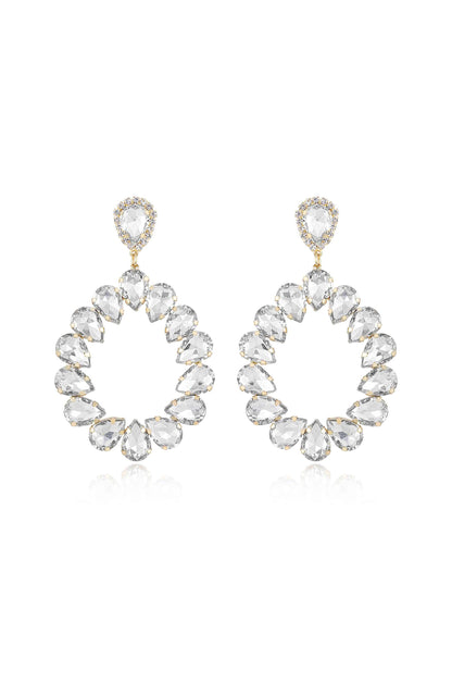 Ring It In Crystal Earrings - Clear Crystals | Ettika