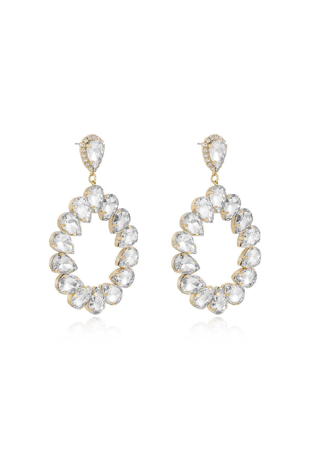 Ring It In Crystal Earrings - Clear Crystals | Ettika