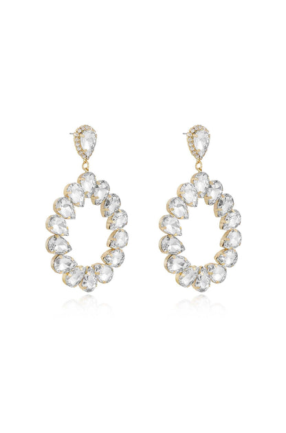 Ring It In Crystal Earrings - Clear Crystals | Ettika