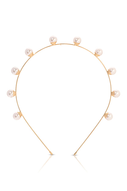 Pearl Studded Headband - Pearl | Ettika