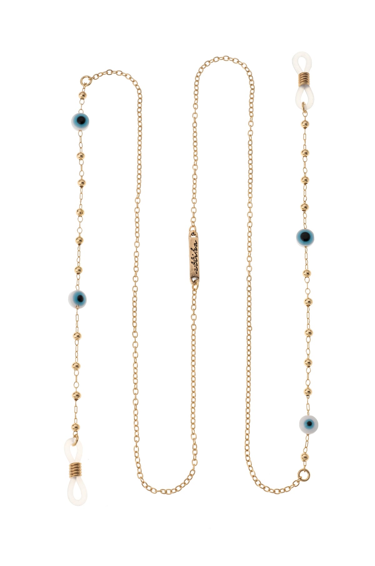 Evil Eye Beaded Eyeglass Chain - Gold Tone | Ettika