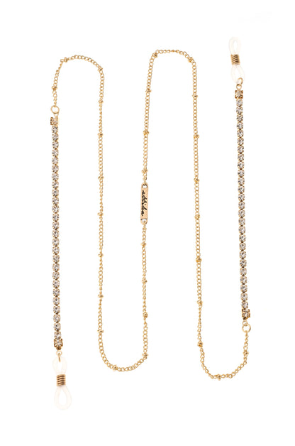 Crystal Shores Eyeglass Chain - Gold Tone | Ettika