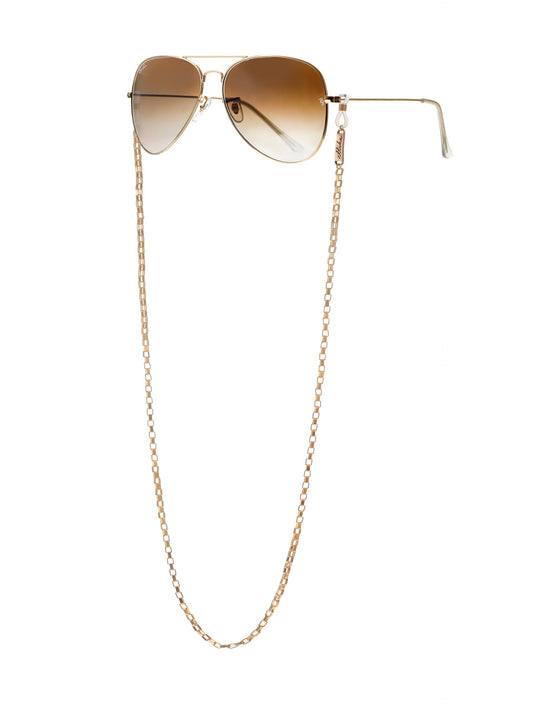 Golden Rays Rectangle Eyeglass Chain - Gold Tone | Ettika