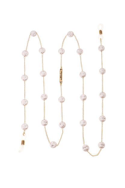 Mermaid Coin Pearls Eyeglass Chain - Gold Tone | Ettika