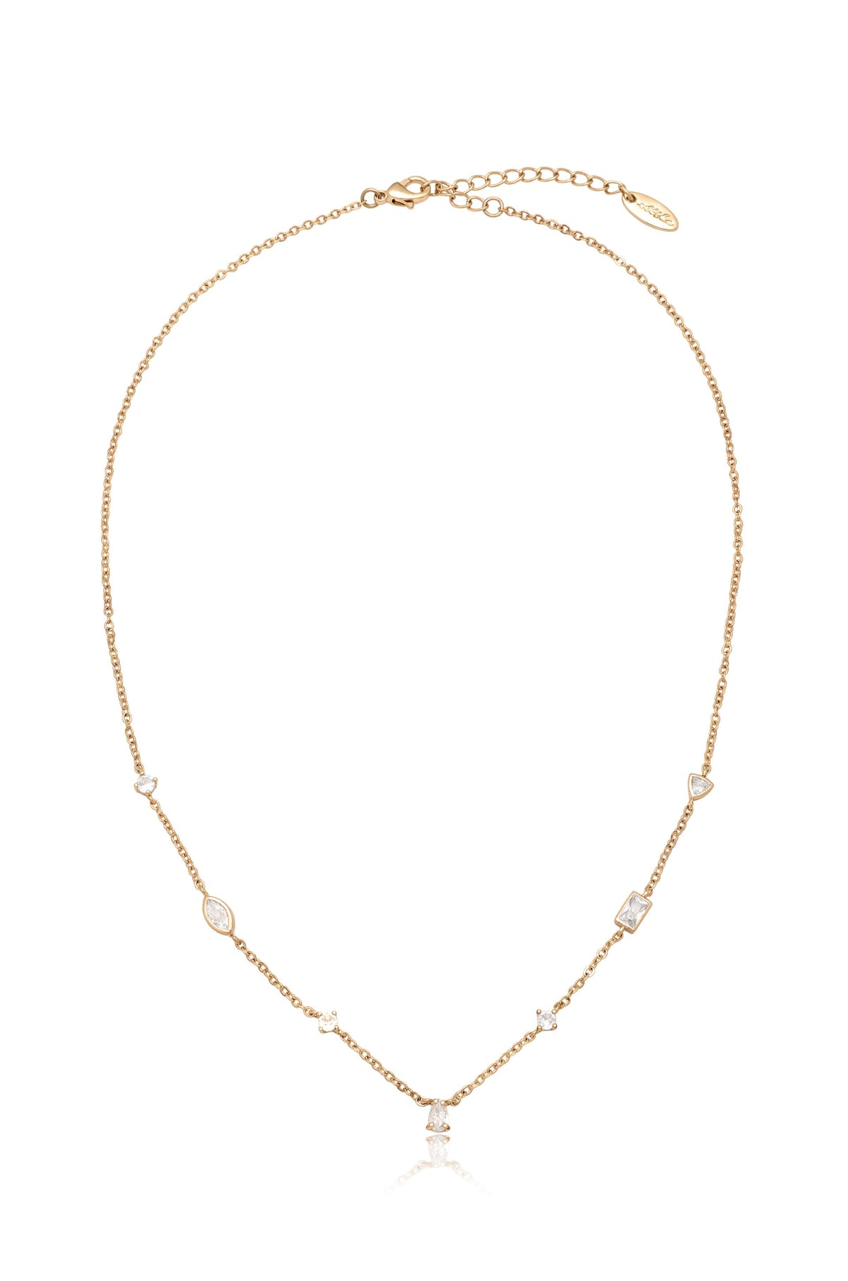 Shapely Crystals Necklace - 18k Gold Plated | Ettika
