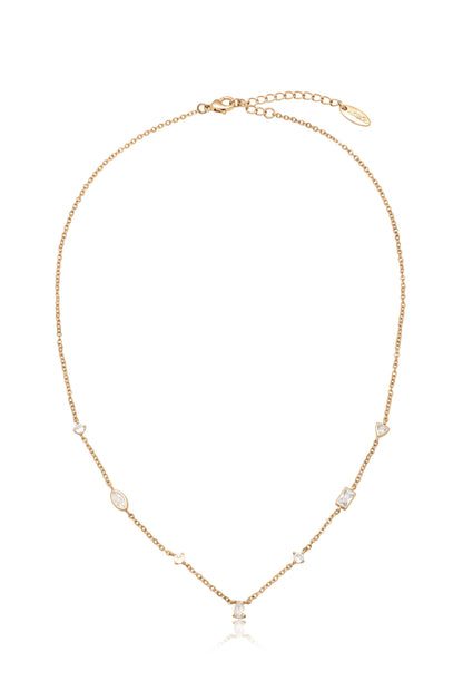 Shapely Crystals Necklace - 18k Gold Plated | Ettika
