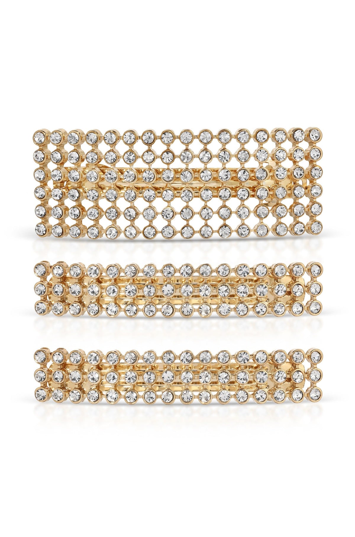Disco Doll Crystal Barrette Set - Clear Crystals | Ettika