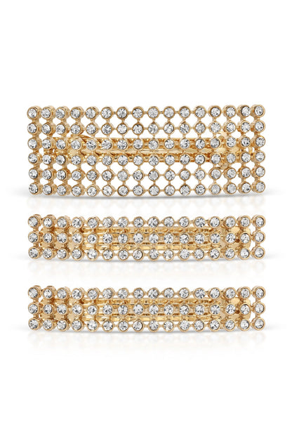 Disco Doll Crystal Barrette Set - Clear Crystals | Ettika