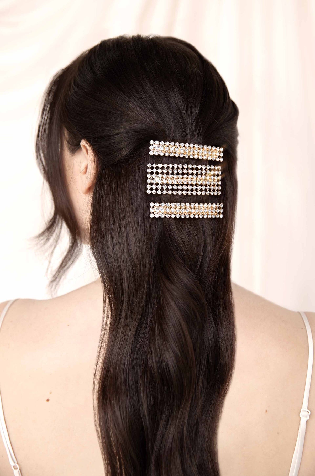 Disco Doll Crystal Barrette Set - Clear Crystals | Ettika