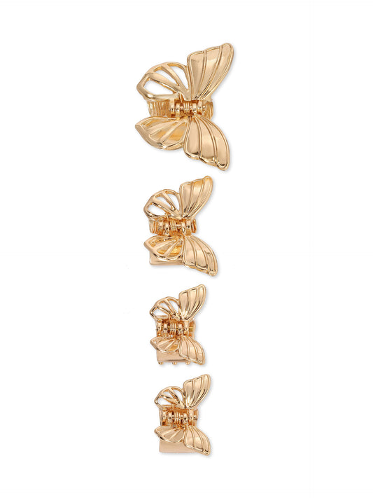 Flight of the Butterfly Golden Clip Set - Gold Tone | Ettika