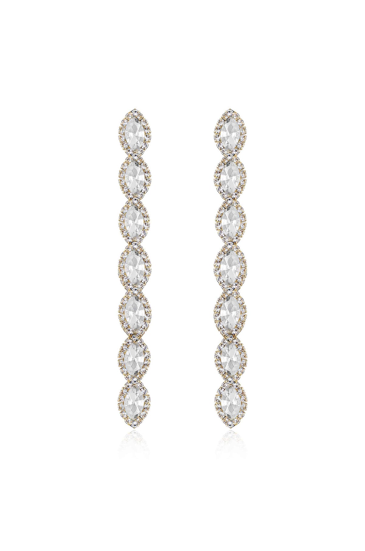 Crystal Occasion Dangle Earrings - Clear Crystals | Ettika