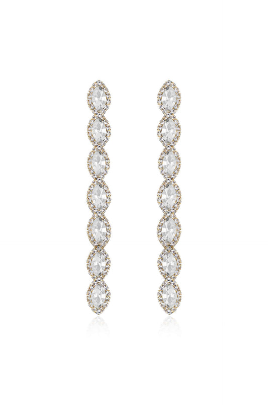 Crystal Occasion Dangle Earrings - Clear Crystals | Ettika