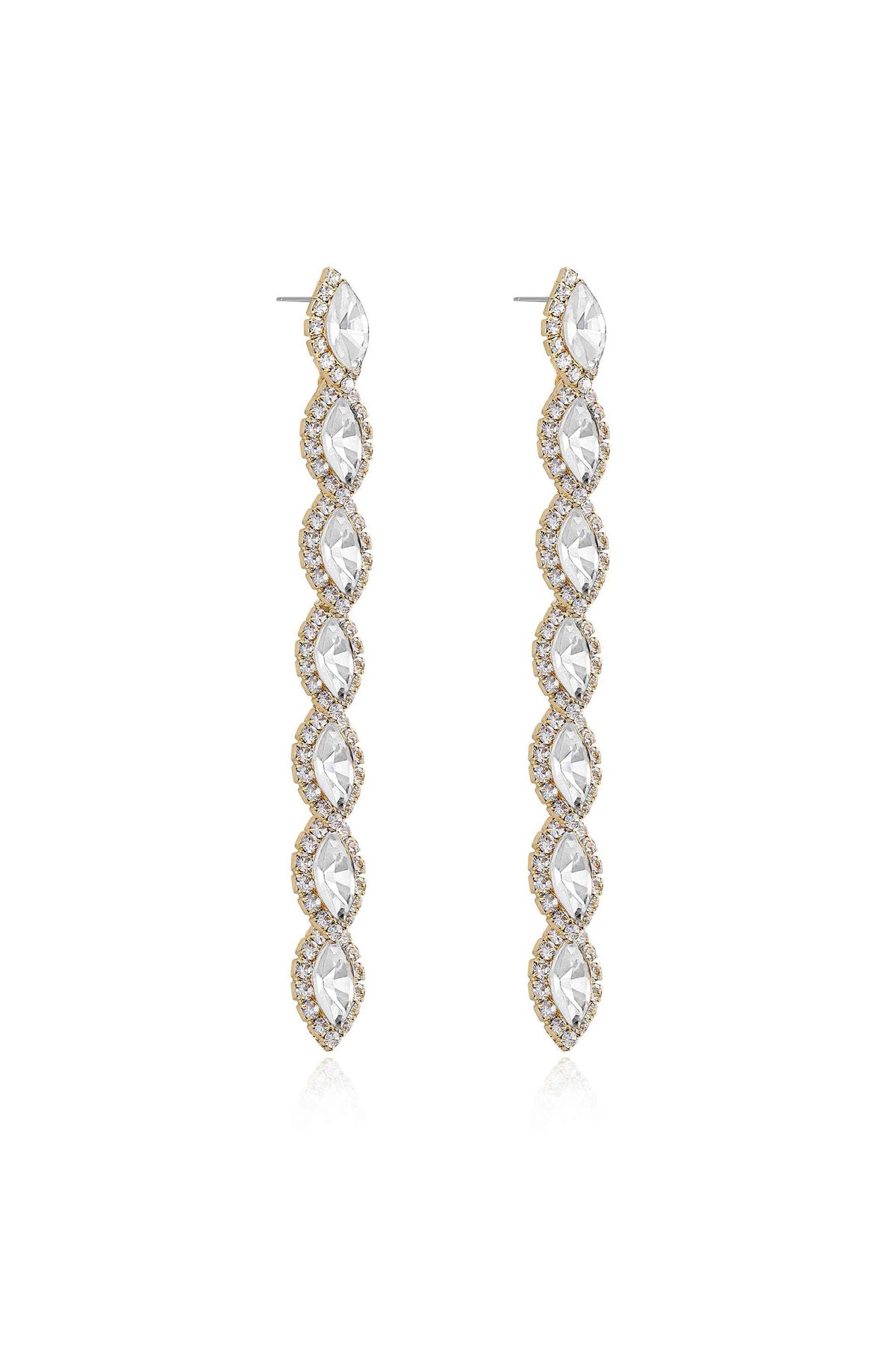 Crystal Occasion Dangle Earrings - Clear Crystals | Ettika