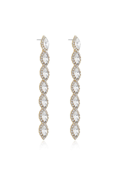 Crystal Occasion Dangle Earrings - Clear Crystals | Ettika