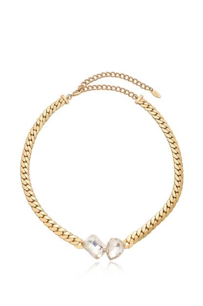 Double Gem Centerstone Necklace - 18k Gold Plated | Ettika