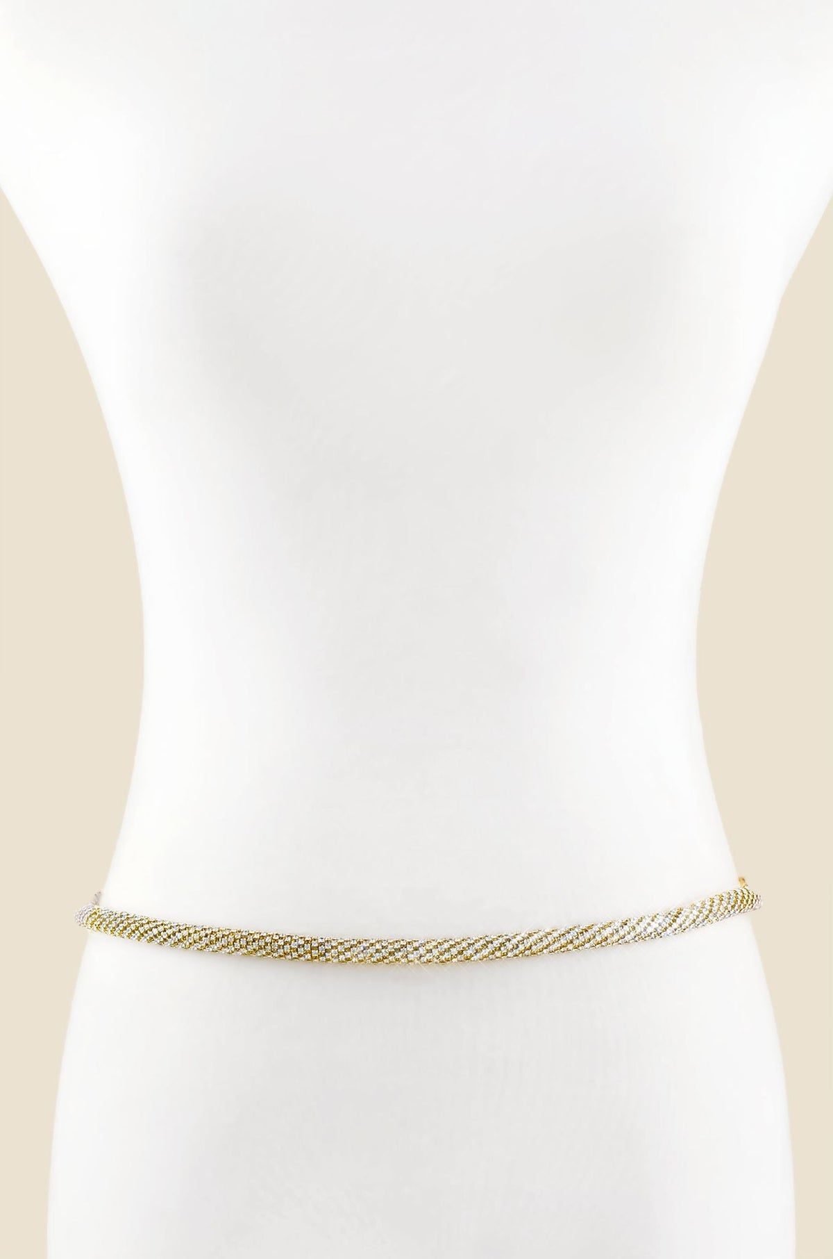 Snake Chain Belt - Clear Crystals | Ettika