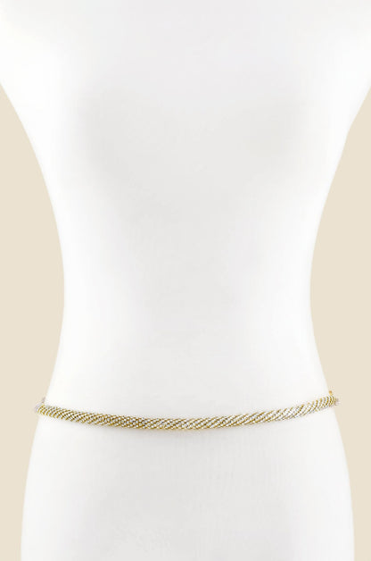 Snake Chain Belt - Clear Crystals | Ettika