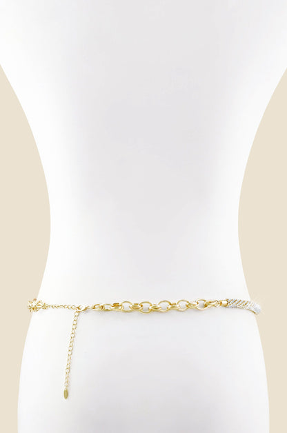 Snake Chain Belt - Clear Crystals | Ettika