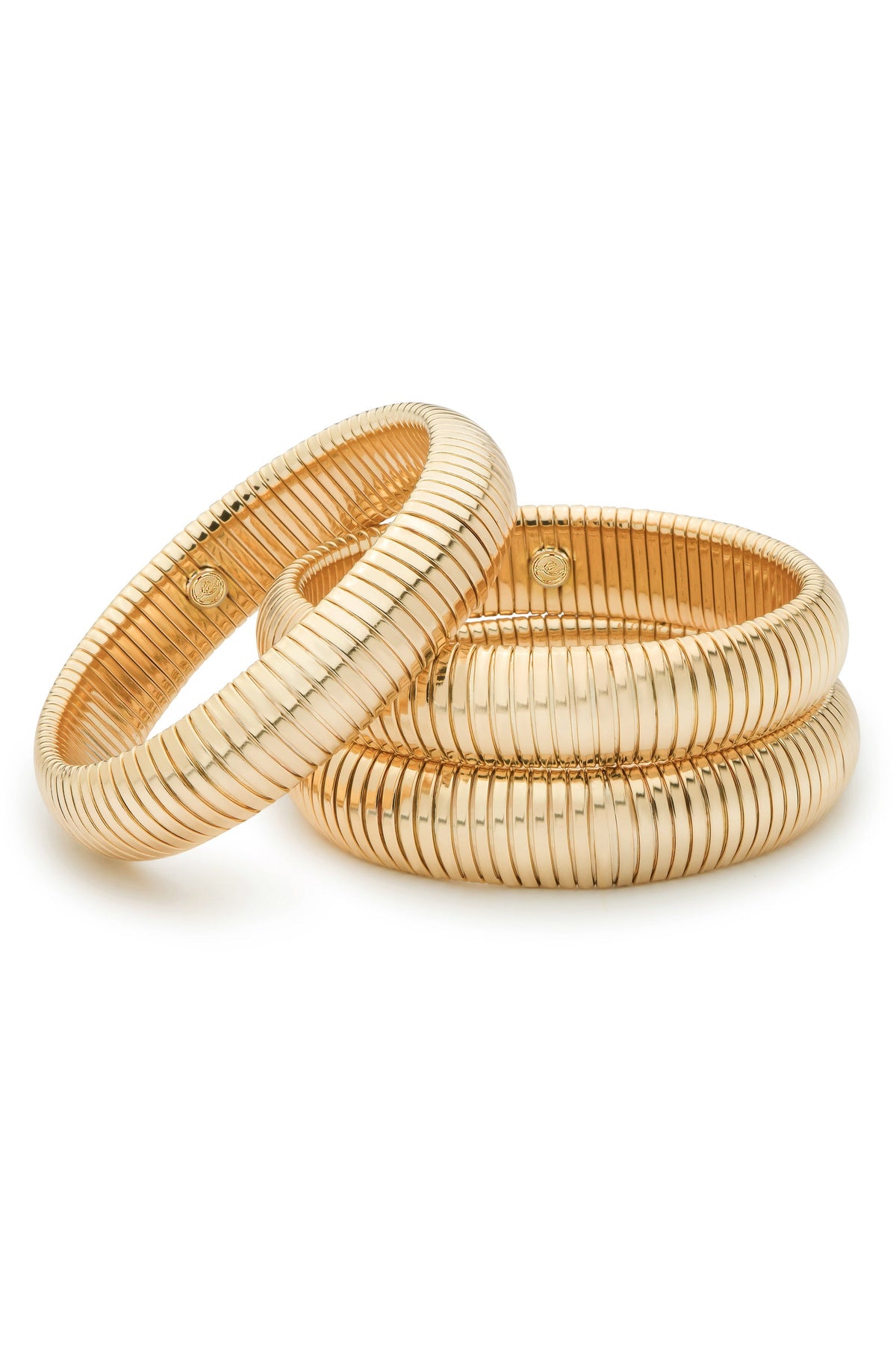 Flex Snake Chain Stretch Bracelet Set - Gold Tone | Ettika