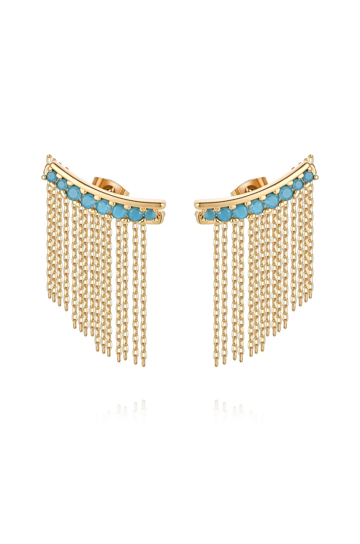 Turquoise Crystal Ear Crawler - Turquoise Crystals | Ettika