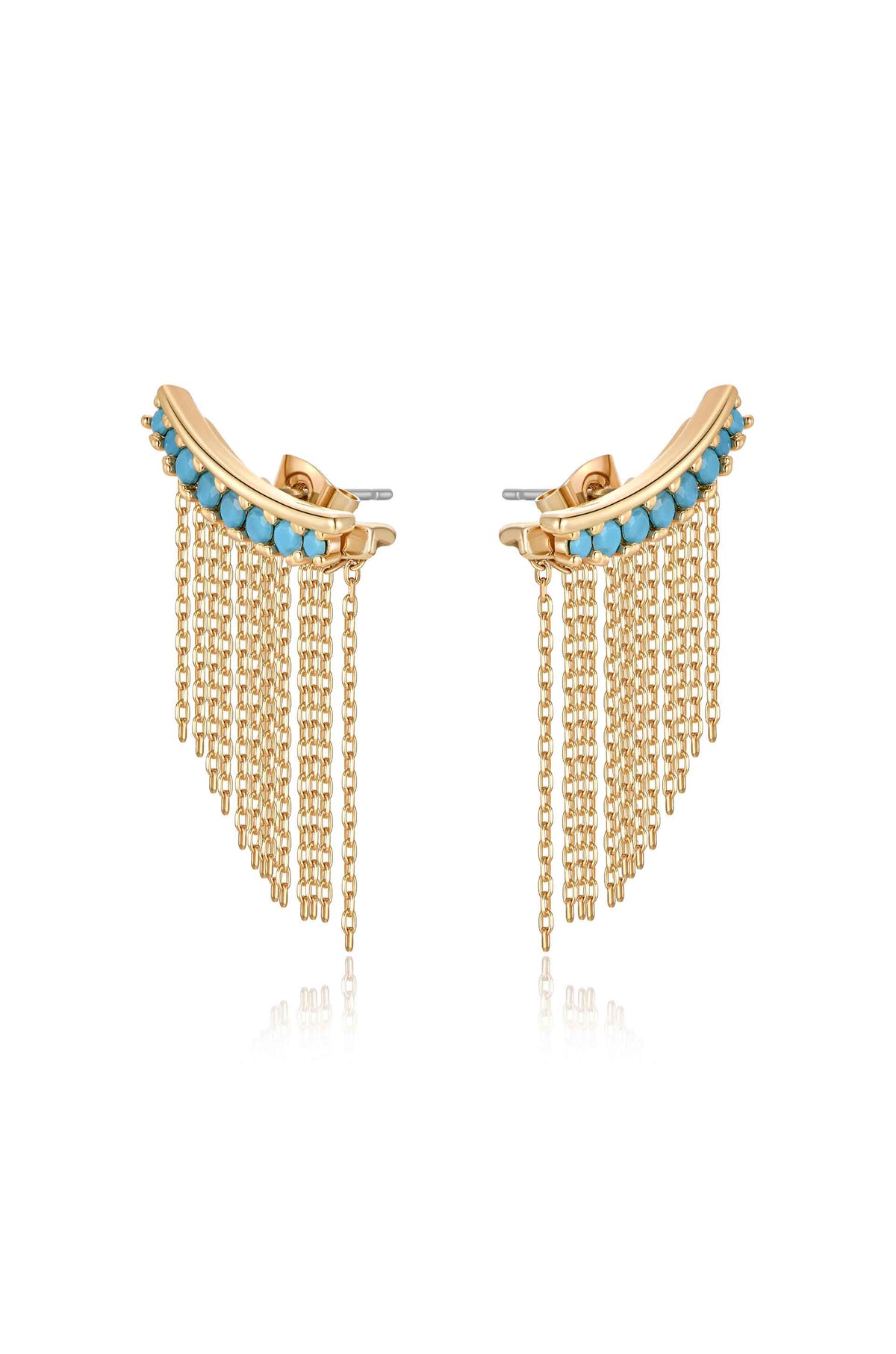 Turquoise Crystal Ear Crawler - Turquoise Crystals | Ettika