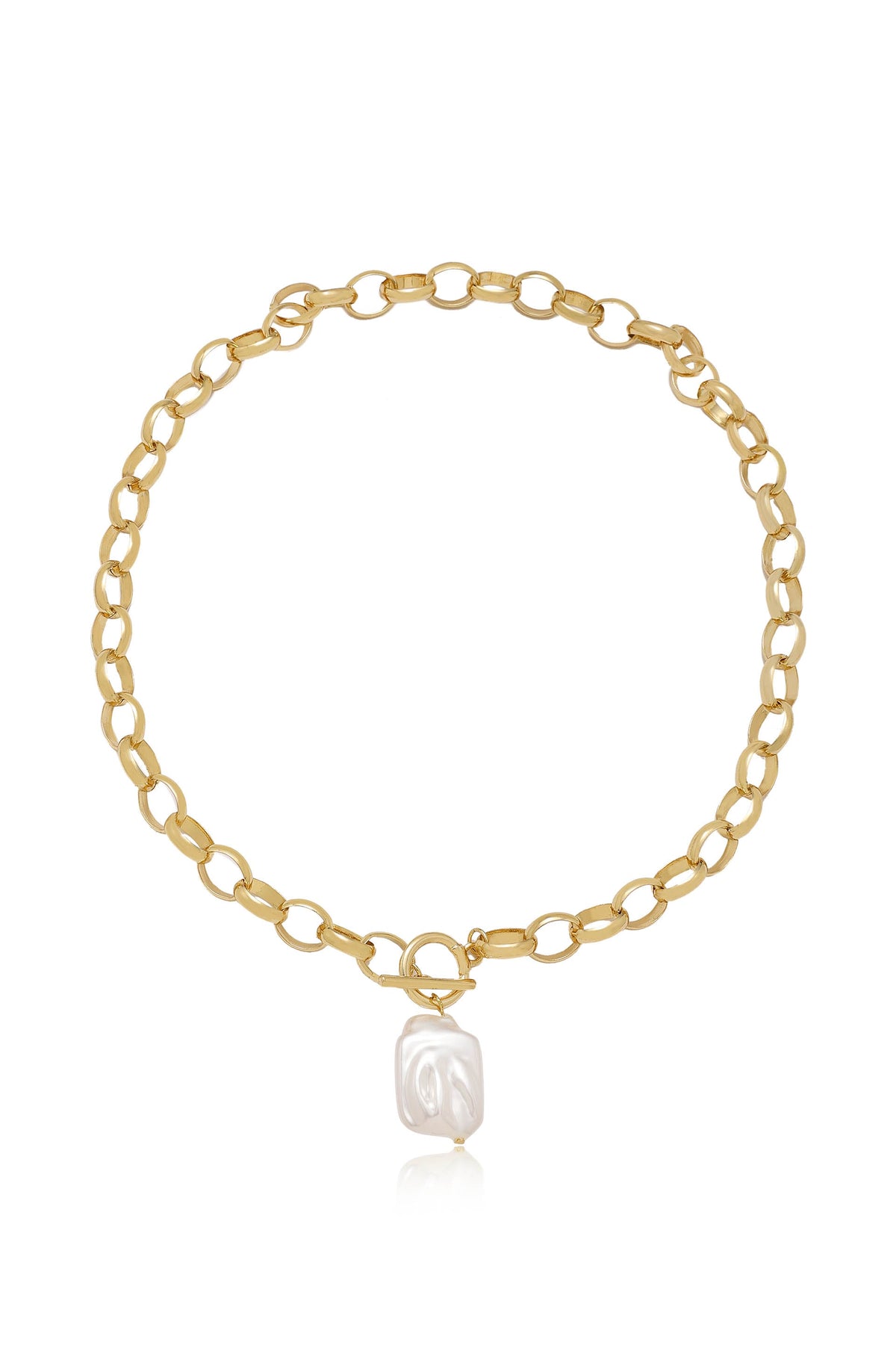 Edge of Water Pearl Pendant Necklace - Pearl | Ettika