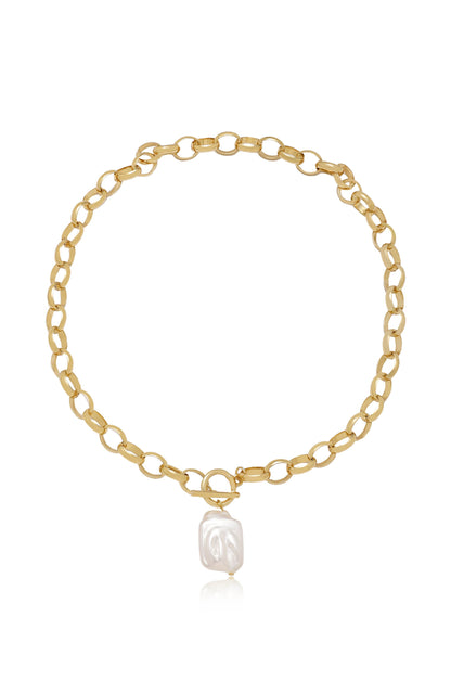 Edge of Water Pearl Pendant Necklace - Pearl | Ettika