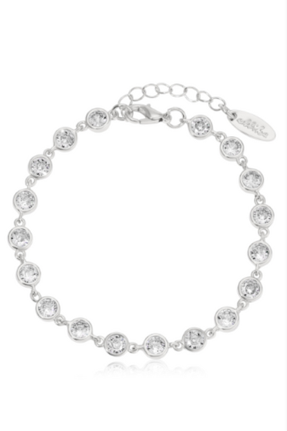Everyday Crystal Link Bracelet - Clear Crystal with 18k Gold Plating | Ettika