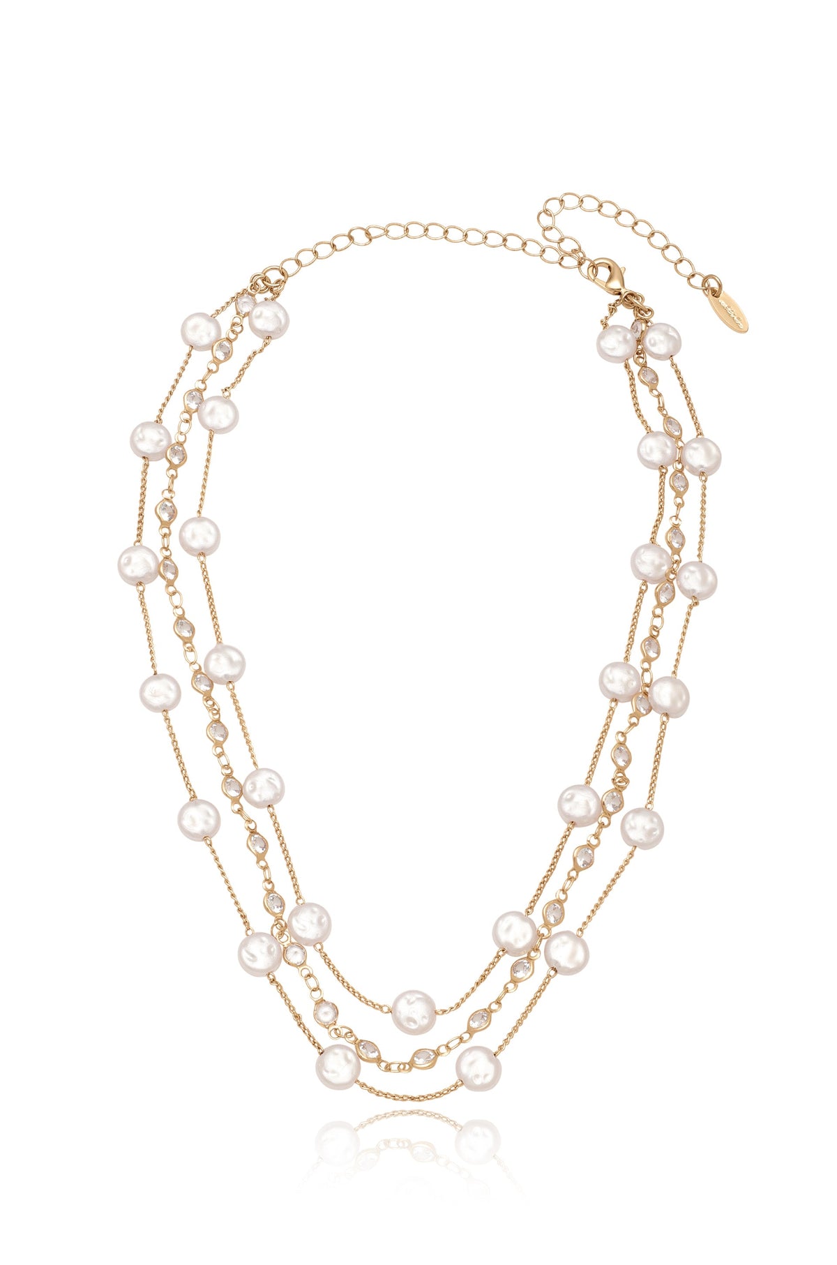 Dressed in Pearls Layered Necklace - Pearl | Ettika
