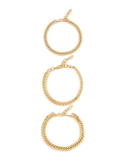 Ultimate Everyday Link Chain Bracelet Set - 18k Gold Plated | Ettika