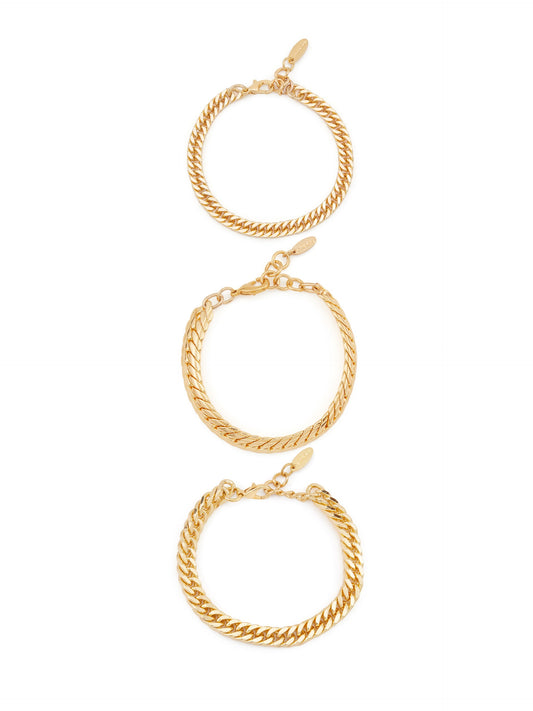 Ultimate Everyday Link Chain Bracelet Set - 18k Gold Plated | Ettika