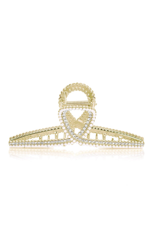 Shine On Crystal Hair Claw - Pearl | Ettika