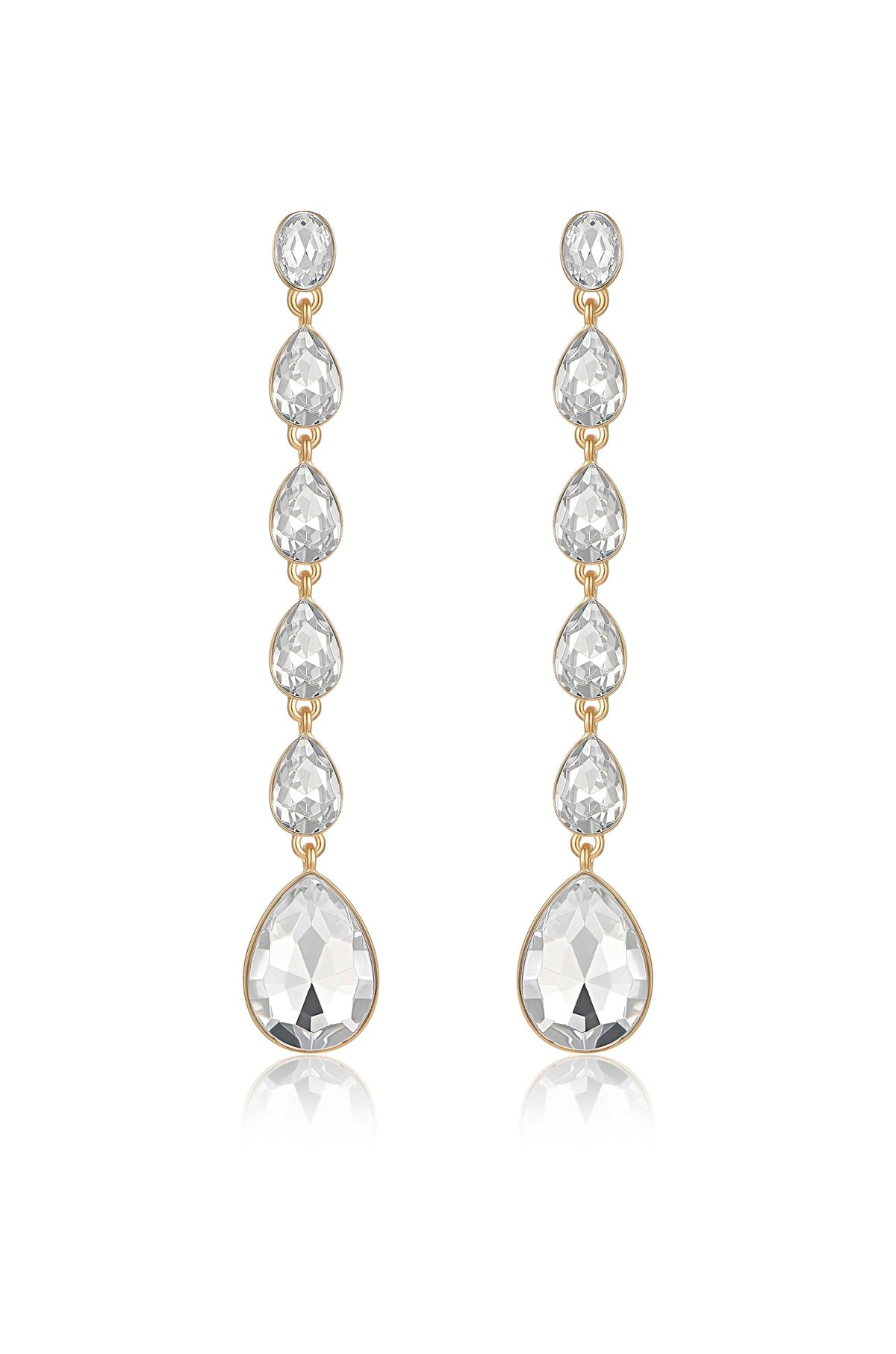 Crystallized Drop Earrings - Amethyst Crystal with 18k Gold Plating | Ettika