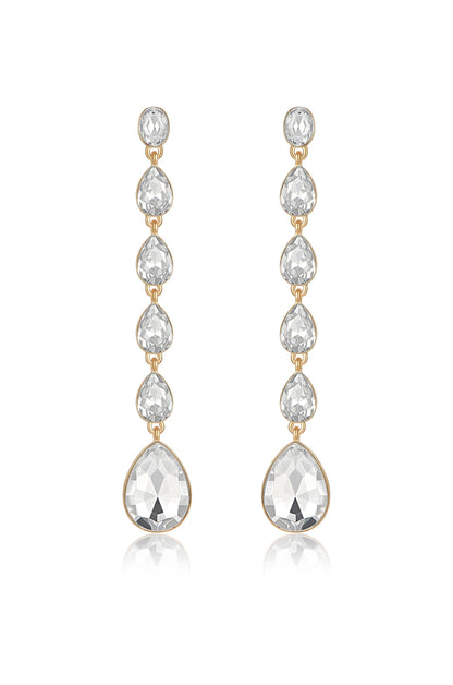 Crystallized Drop Earrings - Amethyst Crystal with 18k Gold Plating | Ettika