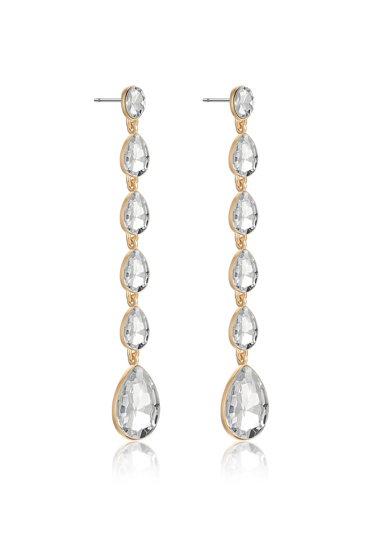 Crystallized Drop Earrings - Amethyst Crystal with 18k Gold Plating | Ettika