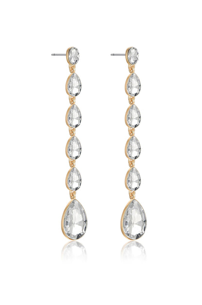 Crystallized Drop Earrings - Amethyst Crystal with 18k Gold Plating | Ettika