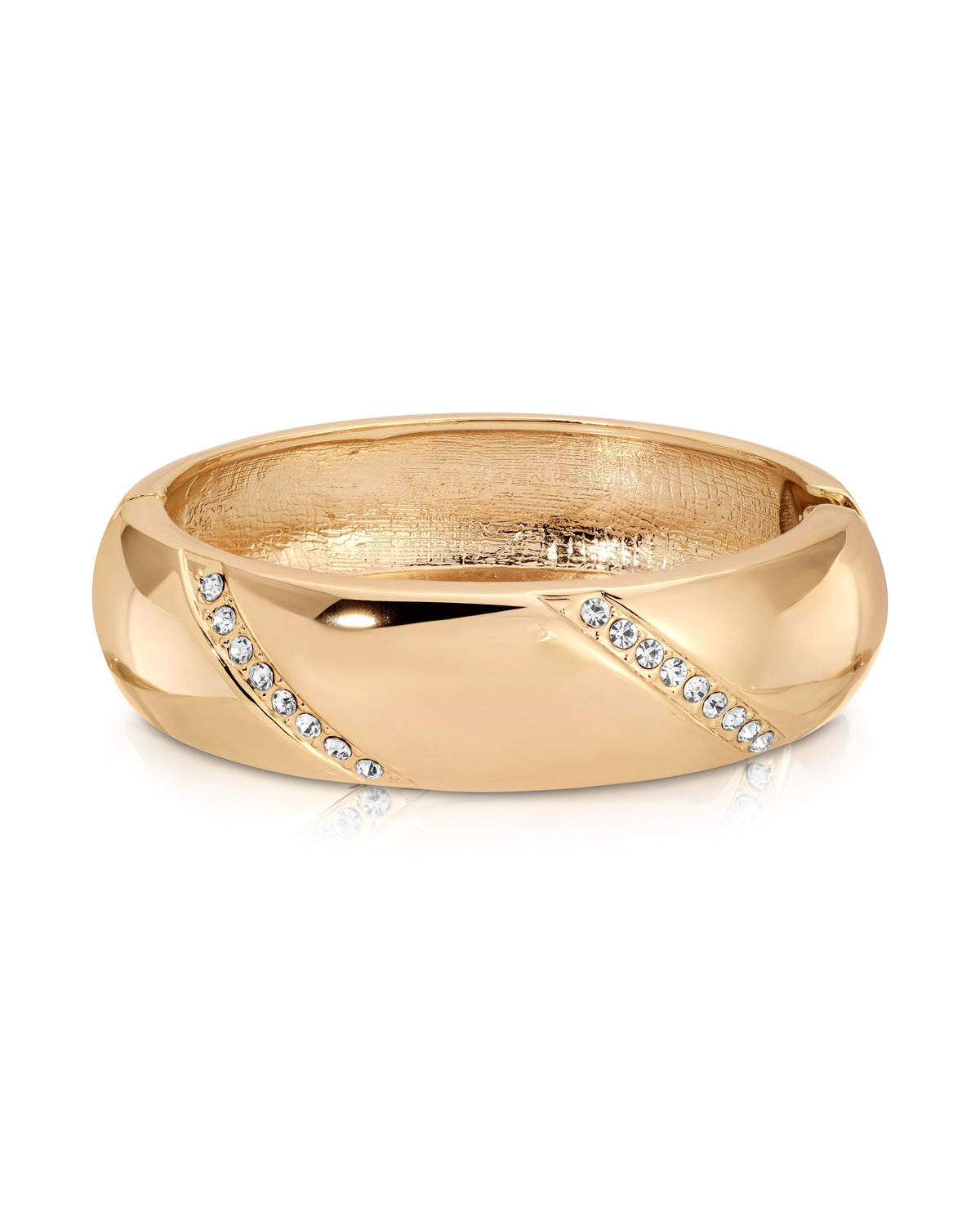 Crystal Dotted Bangle - Clear Crystals | Ettika