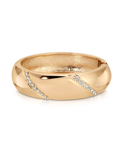 Crystal Dotted Bangle - Clear Crystals | Ettika