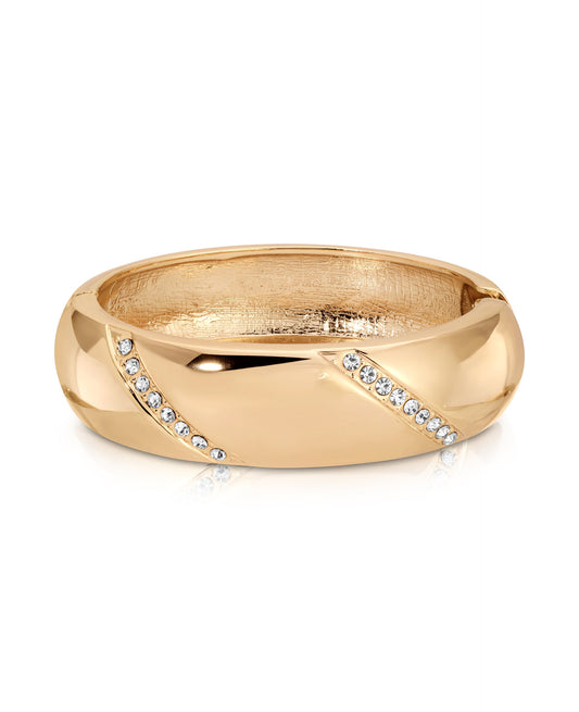 Crystal Dotted Bangle - Clear Crystals | Ettika