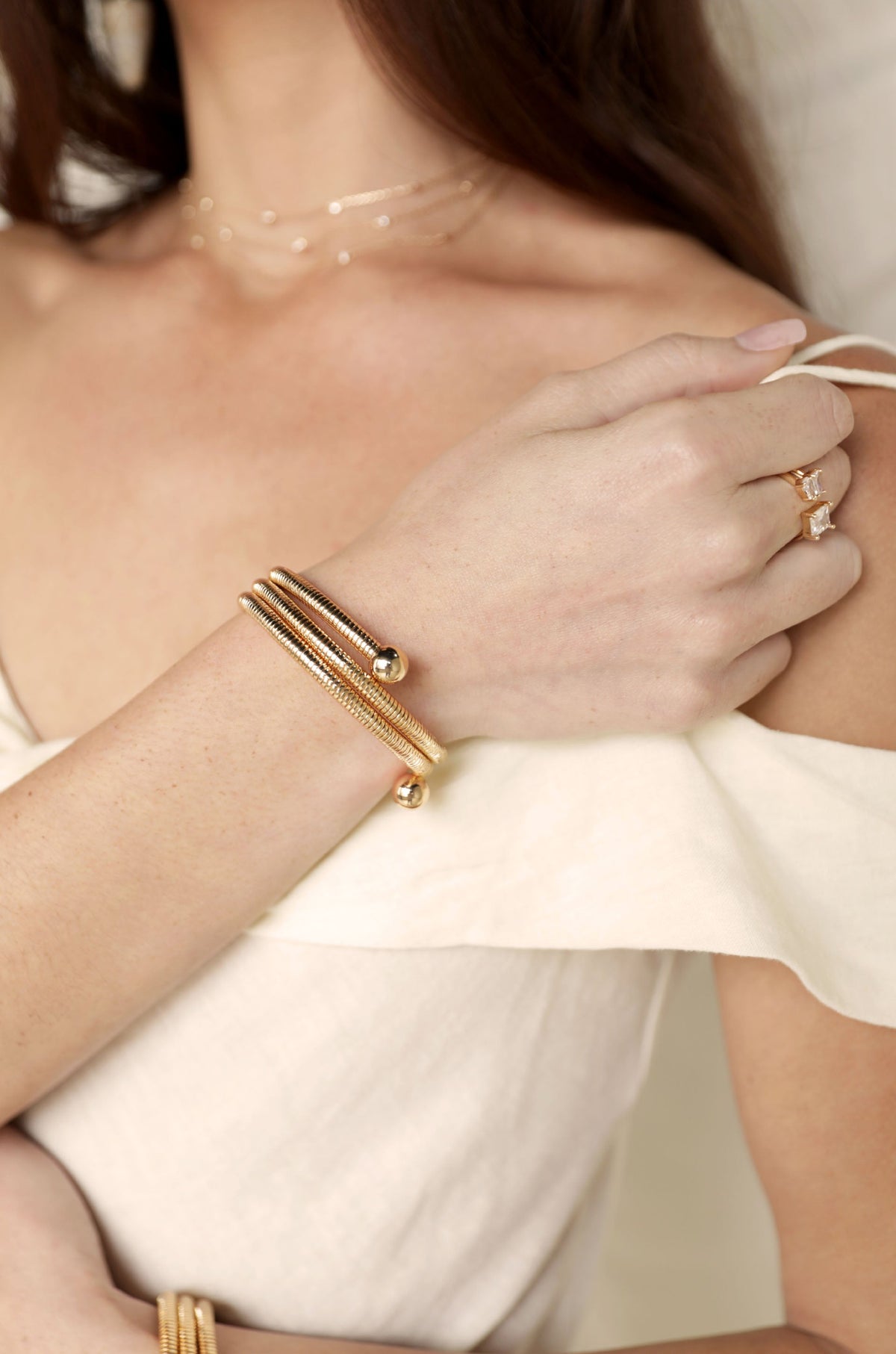 Spring Band Flex Bangle - 18k Gold Plated | Ettika