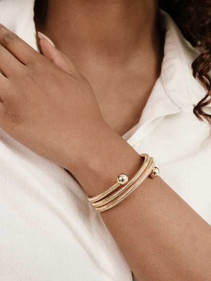 Spring Band Flex Bangle - 18k Gold Plated | Ettika