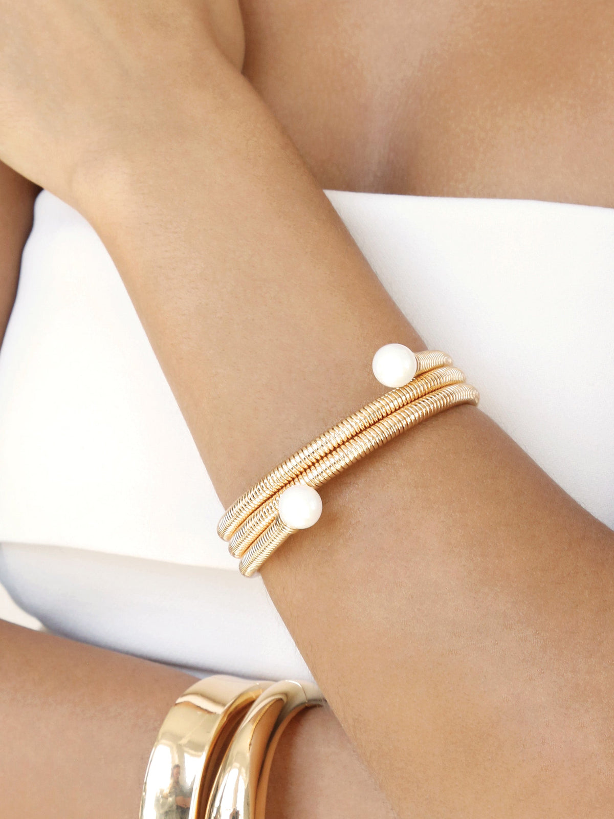 Spring Band Flex Bangle - 18k Gold Plated | Ettika