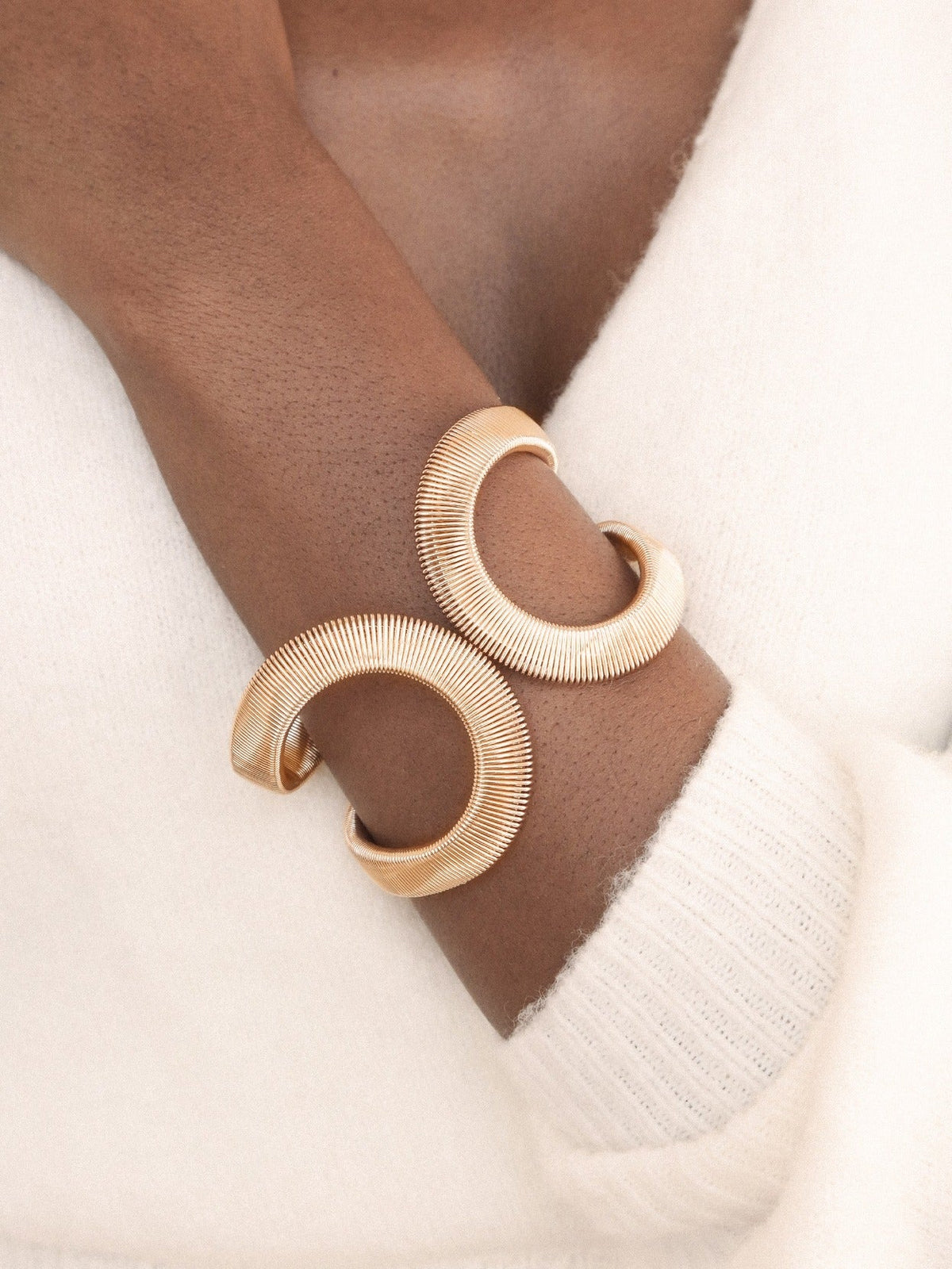 Abstract Flex Cuff - 18k Gold Plated | Ettika