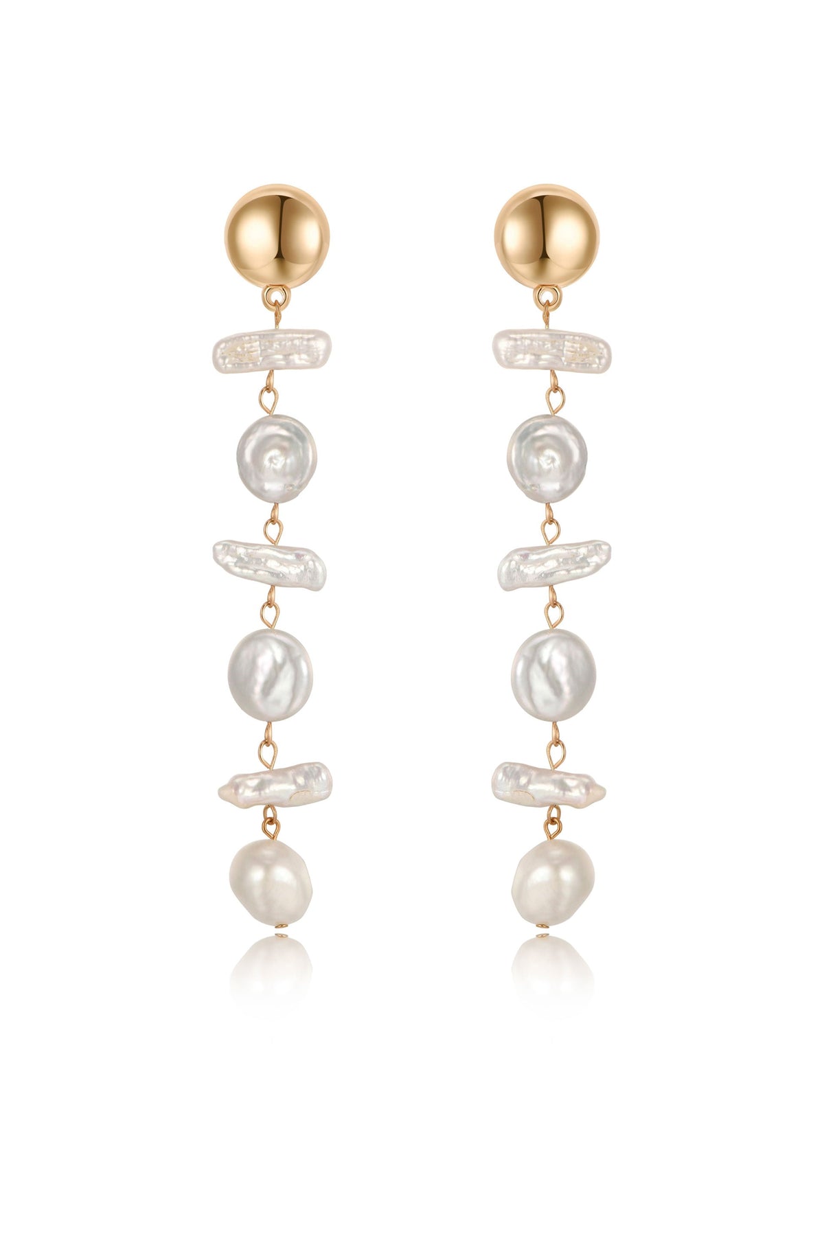 Ocean Secrets Freshwater Pearl Earrings - Pearl | Ettika