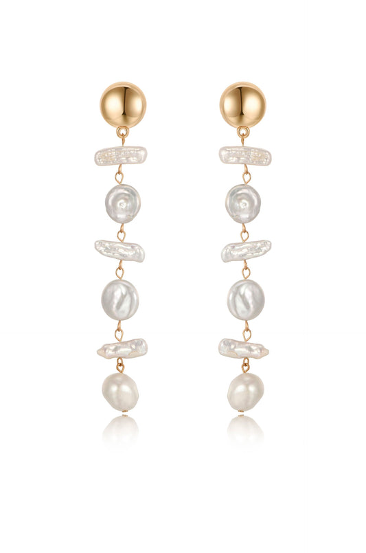 Ocean Secrets Freshwater Pearl Earrings - Pearl | Ettika