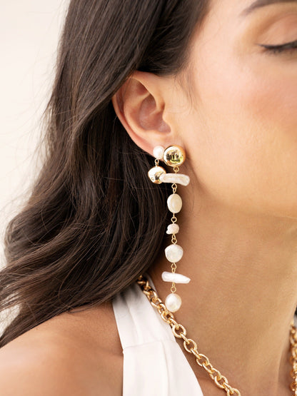Ocean Secrets Freshwater Pearl Earrings - Pearl | Ettika
