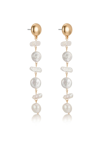 Ocean Secrets Freshwater Pearl Earrings - Pearl | Ettika
